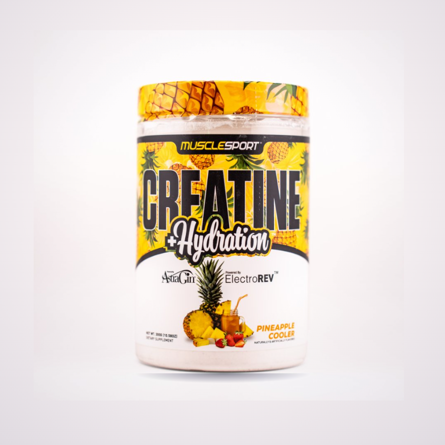 MuscleSport Creatine + Hydration, Pineapple Cooler