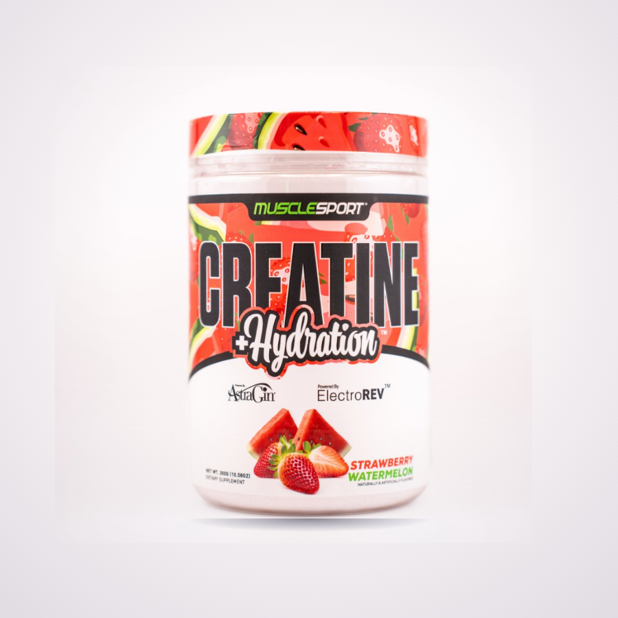 MuscleSport Creatine + Hydration, Strawberry Watermelon